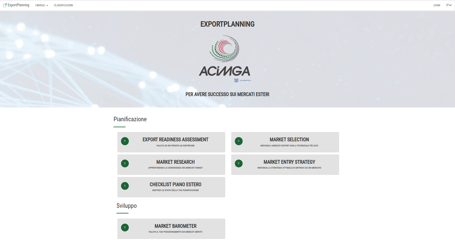 Acimga - ExportPlanning