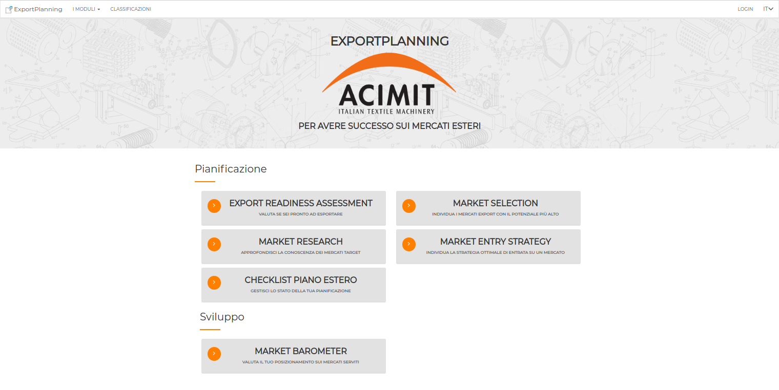 Acimit - ExportPlanning